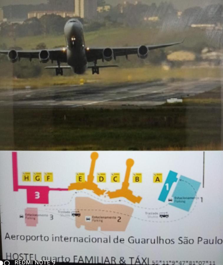 Hostel Familia Quartos Privado Proximo Aeroporto Int Guarulhos Sp Taxi 24 Hrs Екстериор снимка