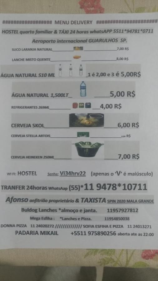 Hostel Familia Quartos Privado Proximo Aeroporto Int Guarulhos Sp Taxi 24 Hrs Екстериор снимка